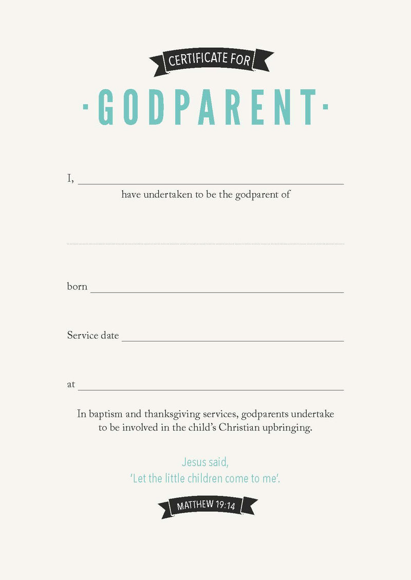 Godparent Certificate