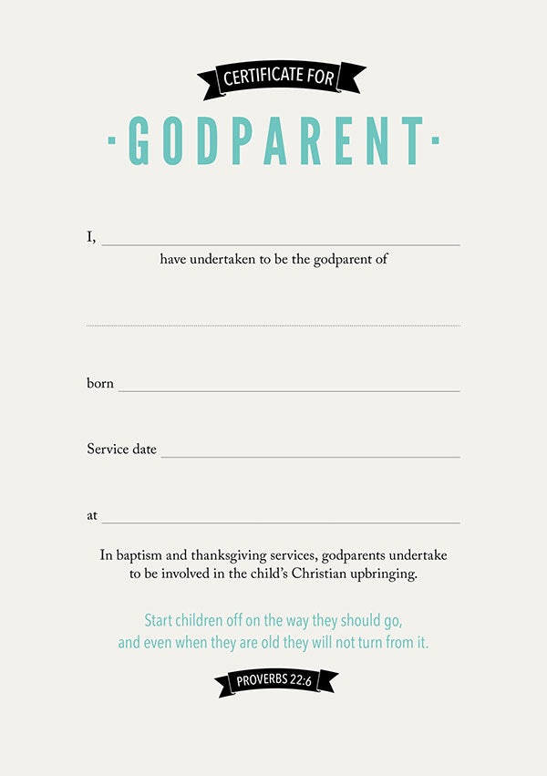 Godparent Certificate